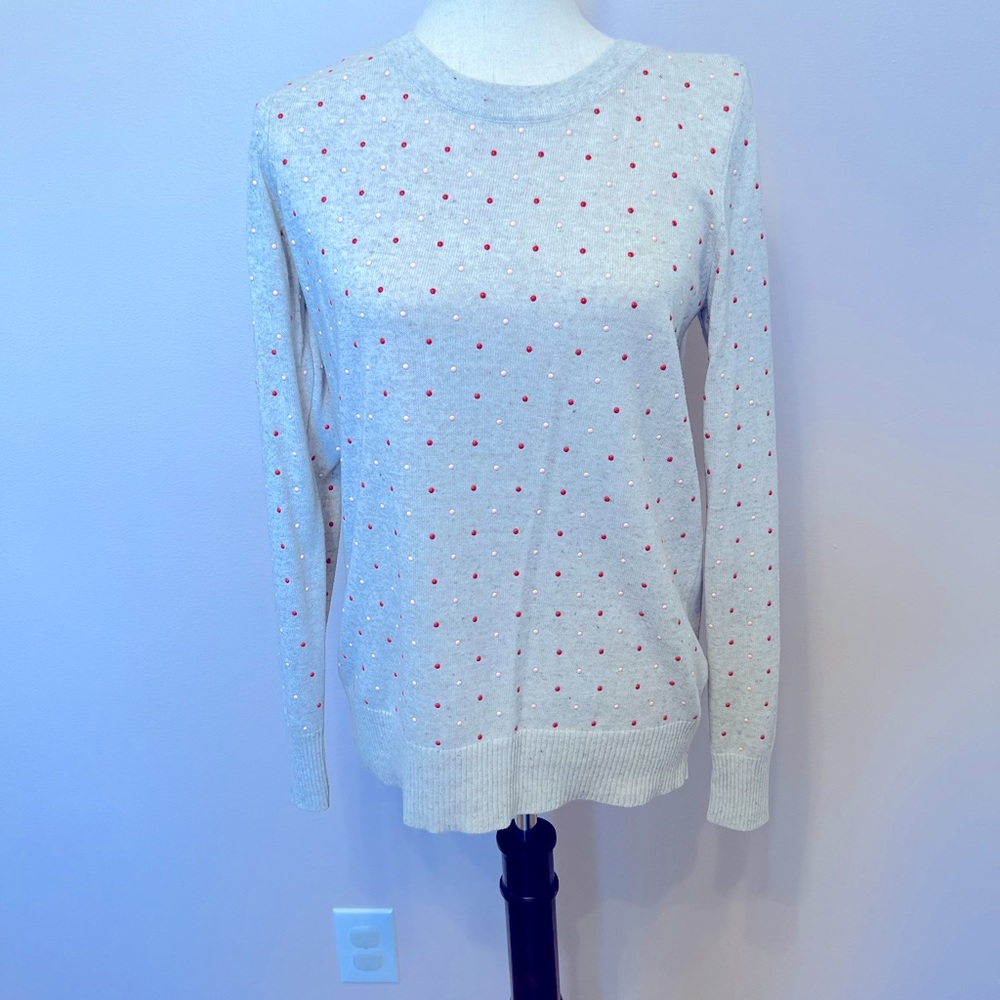 Embellished dot sweater
